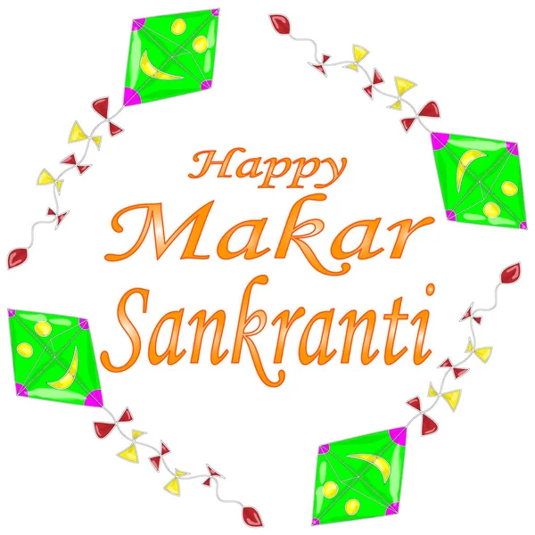 Ilustración vectorial del festival Happy Makar Sankrant de la India  . — Archivo Imágenes Vectoriales
