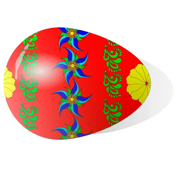 Векторное Пасхальное Яйцо Белом Фоне — стоковый вектор
