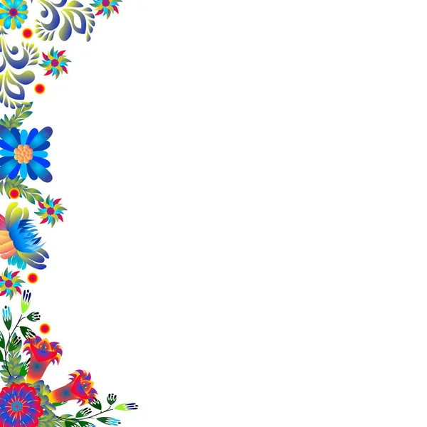 Floral Ουκρανική Διανυσματική Εικόνα Λουλούδι Στο Ύφος Της Ζωγραφικής Petrykivka — Διανυσματικό Αρχείο