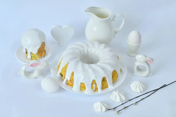 Świąteczny Wiosenny Utwór Wielkanocny Gałązkami Wierzby Kocimi Jajkami Tło Wielkanocne — Zdjęcie stockowe