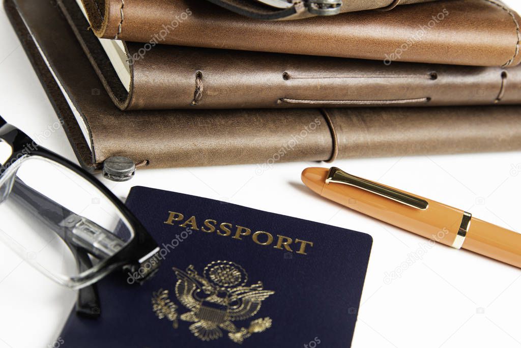 American Passport With Travel Items