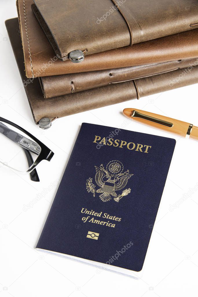 American Passport With Travel Items