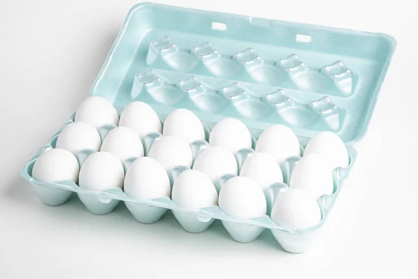 A Tray Of White Eggs — Stock Photo, Image