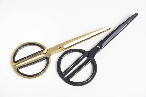 Black & Gold Retro Style Scissors — 图库照片