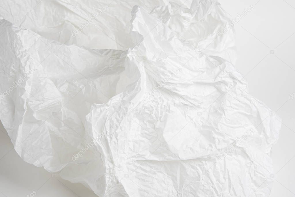 Crumpled White Tissue Paper