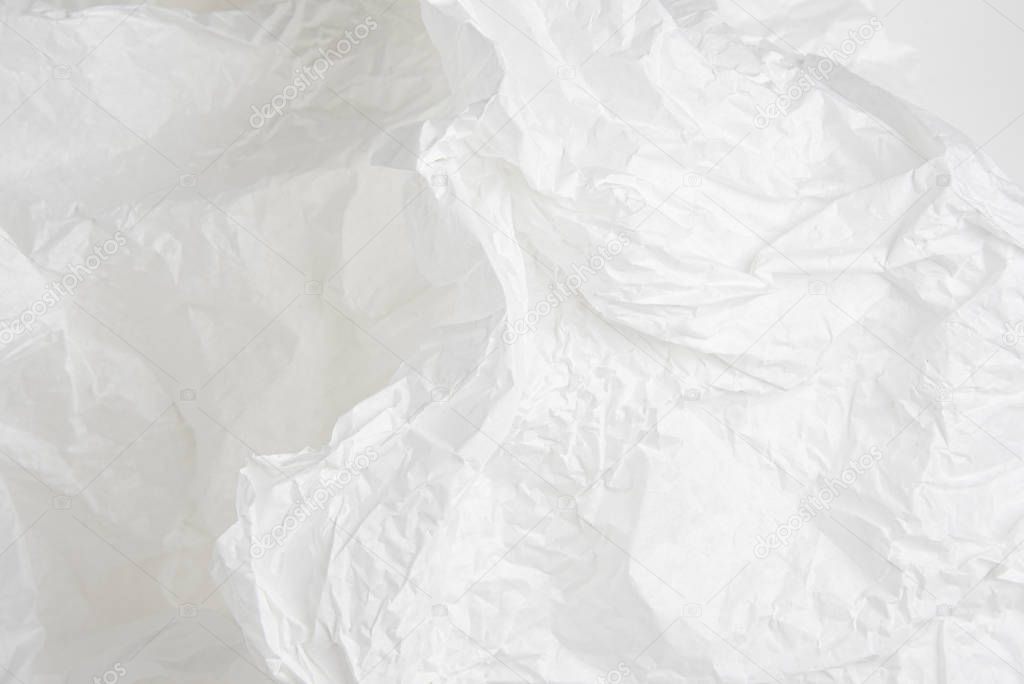 Crumpled White Tissue Paper