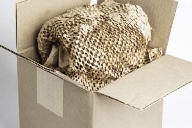 Brown Cardboard Packaging Box clipart