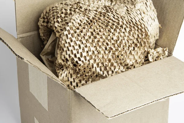 Kahverengi Karton Paketleme Kutusu — Stok fotoğraf