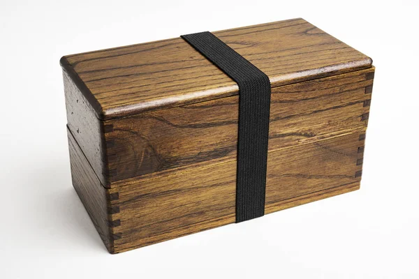 Traditionelle japanische Holz-Bento-Box — Stockfoto