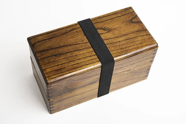 Traditionelle japanische Holz-Bento-Box — Stockfoto