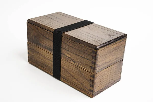 Tradiční japonské dřevo bento box — Stock fotografie
