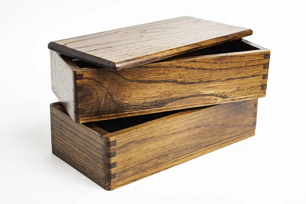 Tradiční japonské dřevo bento box — Stock fotografie