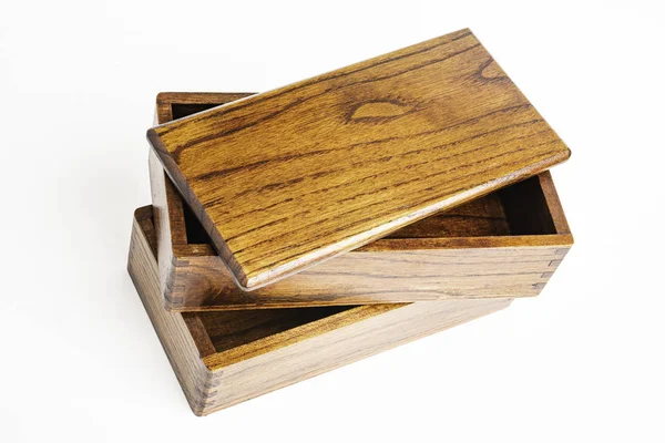 Traditionelle japanische Holz-Bento-Box — Stockfoto