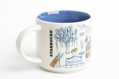 A Starbucks Signature Mug With Georgia Iconic Designs