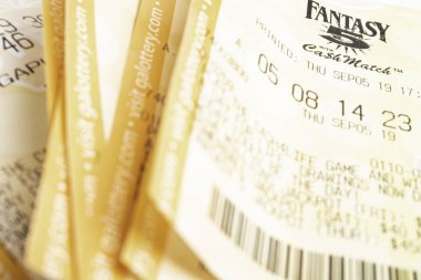 Georgia Fantasy 5 Lottery Printout Tickets