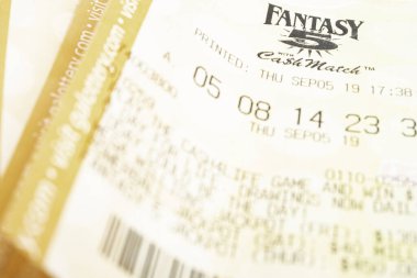 Georgia Fantasy 5 Lottery Printout Tickets