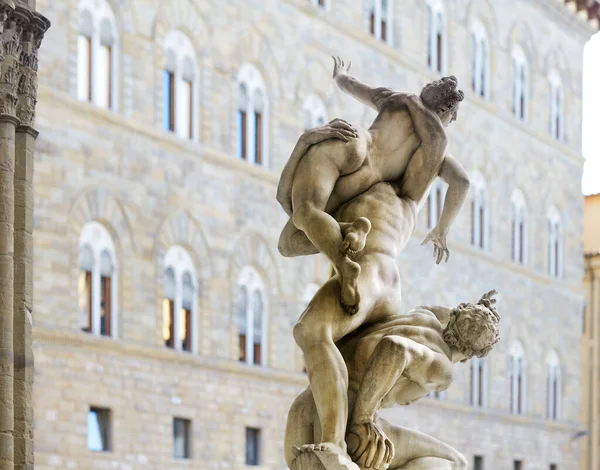 Италия Флоренция Piazza Della Faboria Изнасилование Сабинянок Джамболоньей — стоковое фото