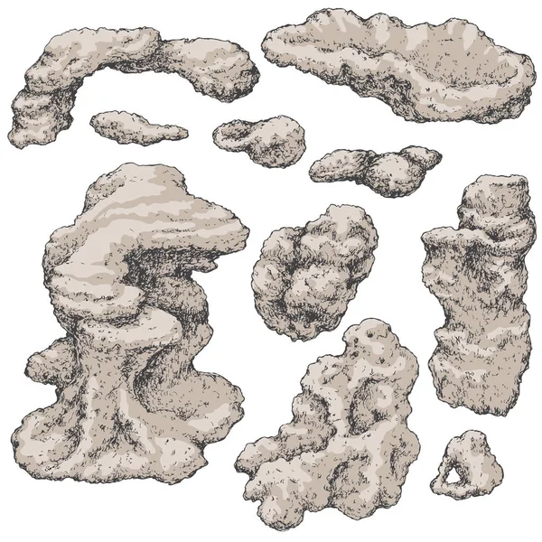 Υποβρύχια βράχους σε λευκό — Διανυσματικό Αρχείο