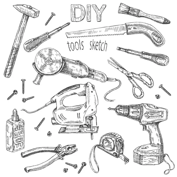 Verktøysett DIY – stockvektor