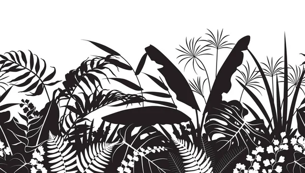Modello di silhouette tropicale — Vettoriale Stock