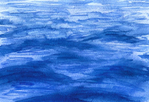 Акварель синіх хвиль поверхневий фон . — стокове фото