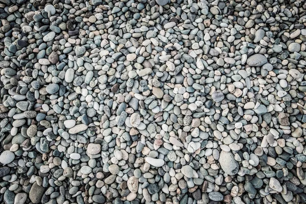 Hintergrund Der Kieselsteine Abstrakte Steintapeten Auf Dem Ozean Bunte Kieselsteine — Stockfoto