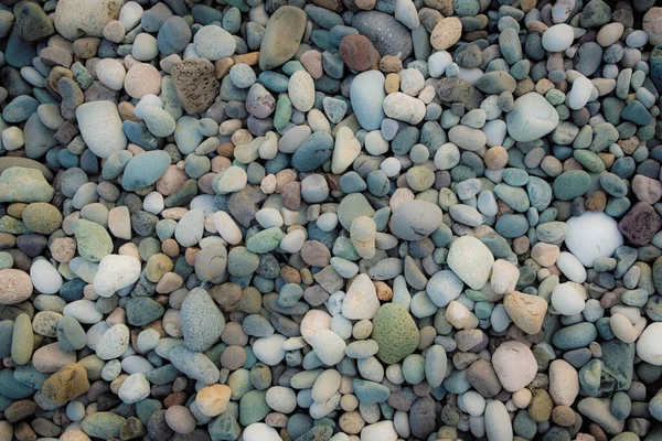 Achtergrond Van Zeekeien Abstract Behang Van Stenen Oceaan Meerkleurige Kiezelstenen — Stockfoto