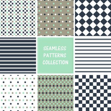 8 güzel vektör kusursuz desen.