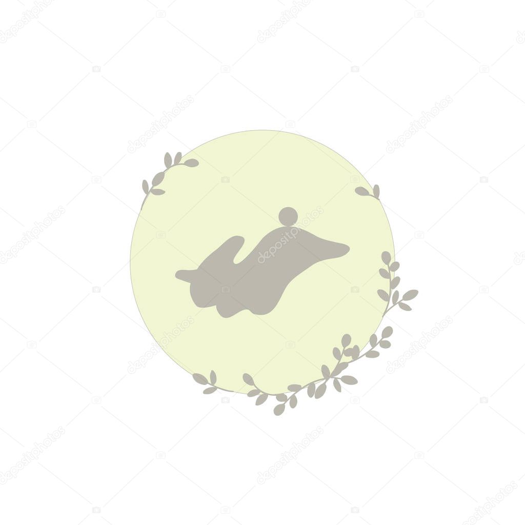Easter bunnies. Modern, cute silhouettes of rabbits. Forest animals. Graphic hare. Children's, spring print.