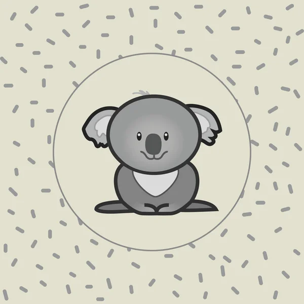 Sticker Koala Phascolarctos Cinereus Animals Australia Baby Koala Icon Marsupials — Stock Vector