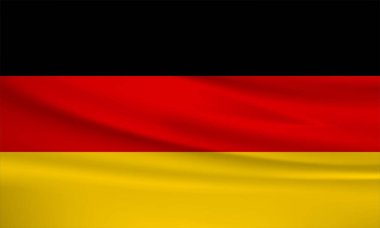 Almanya bayrak ikonu, Almanya bayrağı rüzgarda dalgalanıyor.