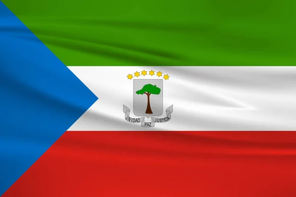 Equatorial Guinea Flag Vector Icon Equatorial Guinea Flag Waving Wind — Stock Vector