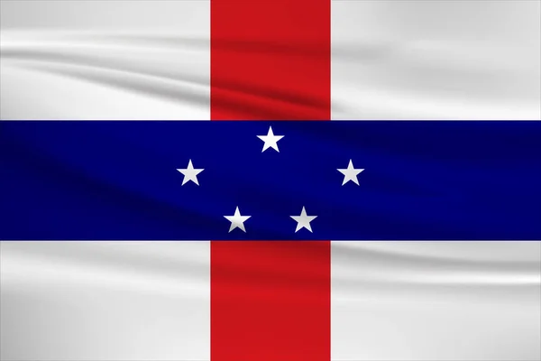 Vektorová Ikona Antily Vlajka Antily Vlnící Větru — Stockový vektor
