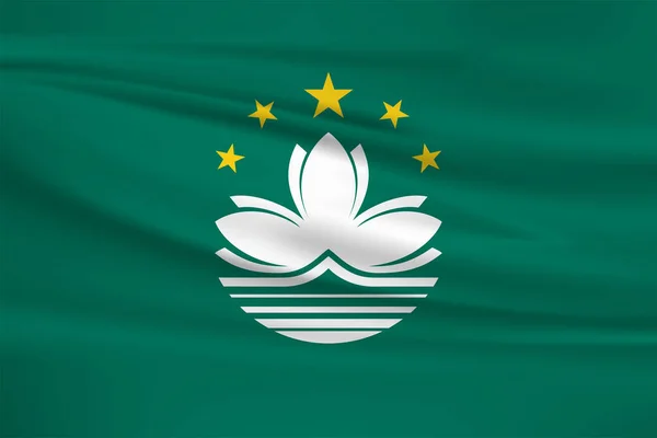 Εικονίδιο Φορέα Σημαία Μακάο Σημαία Μακάο Κυματίζει Στον Άνεμο — Διανυσματικό Αρχείο