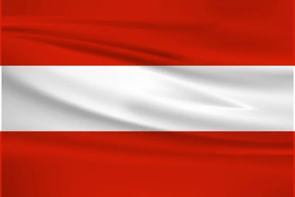 Áustria Bandeira Vetor Ícone Áustria Bandeira Acenando Vento —  Vetores de Stock