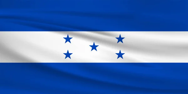 Bandera Honduras Vector Icono Bandera Honduras Ondeando Viento — Archivo Imágenes Vectoriales