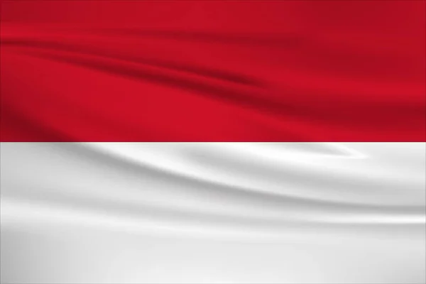 Indonesia Flag Vector Icon Indonesia Flag Waving Wind — Stock Vector