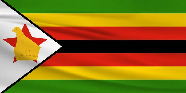 Mozambik Zászló Vektor Ikon Mozambik Zászló Lengett Szélben — Stock Vector