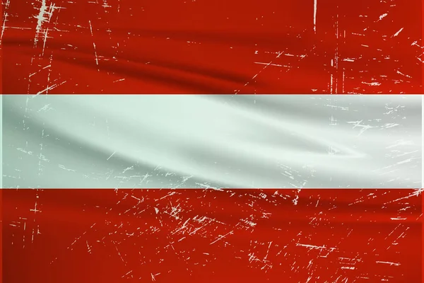Bandeira Grunge Austria Áustria Bandeira Com Textura Grunge Acenando Fundo —  Vetores de Stock