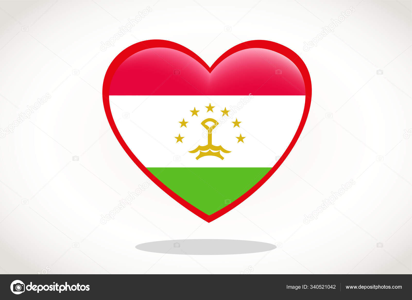 Tadschikistan Flagge Herzform Herz Flagge Von Tadschikistan Tadschikistan Flagge Vorlage Vektorgrafik Lizenzfreie Grafiken C Saphiens Depositphotos