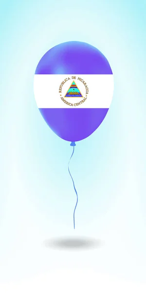 Nicaragua Léggömb Zászlóval Ballon Country National Colors Country Flag Gumi — Stock Vector