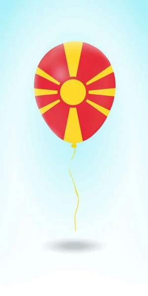 Macedonië Ballon Met Vlag Ballon Het Land Nationale Kleuren Land — Stockvector