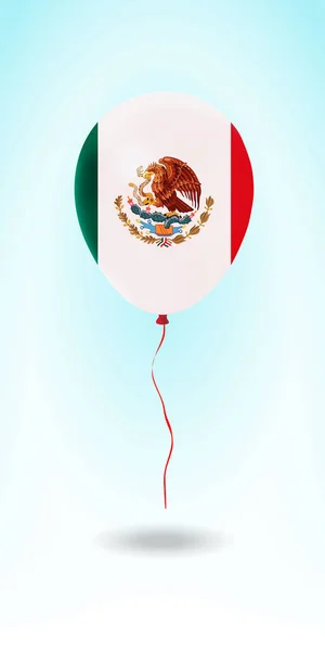 Mexiko Ballong Med Flagga Ballong Landet National Colors Landsflagga Gummiballong — Stock vektor