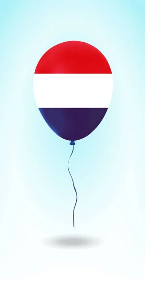 Ballon Pays Bas Avec Drapeau Ballon Dans Les Couleurs Nationales — Image vectorielle