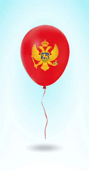 Montenegro Ballong Med Flagga Ballong Landet Nationella Färger Landsflagga Gummiballong — Stock vektor