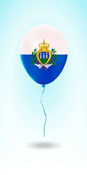 San Marino Ballong Med Flagga Ballong Landet National Colors Landsflagga — Stock vektor