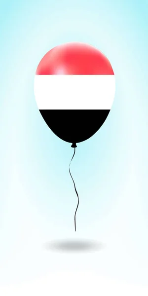Palloncino Yemen Con Bandiera Palloncino Nei Colori Nazionali Del Paese — Vettoriale Stock
