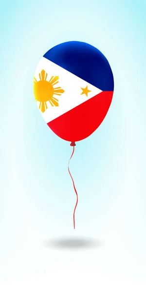 Globo Filipinas Con Bandera Balón País Colores Nacionales Globo Goma — Vector de stock