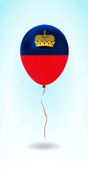 Liechtenstein Balão Com Bandeira Ballon Nas Cores Nacionais País Balão — Vetor de Stock
