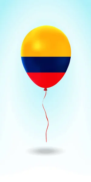 哥伦比亚的国旗气球 国家颜色的气球 国旗橡胶气球 病媒图解 — 图库矢量图片